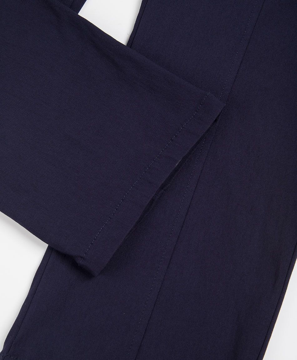 Pantal&oacute;n mujer azul detalle dorado