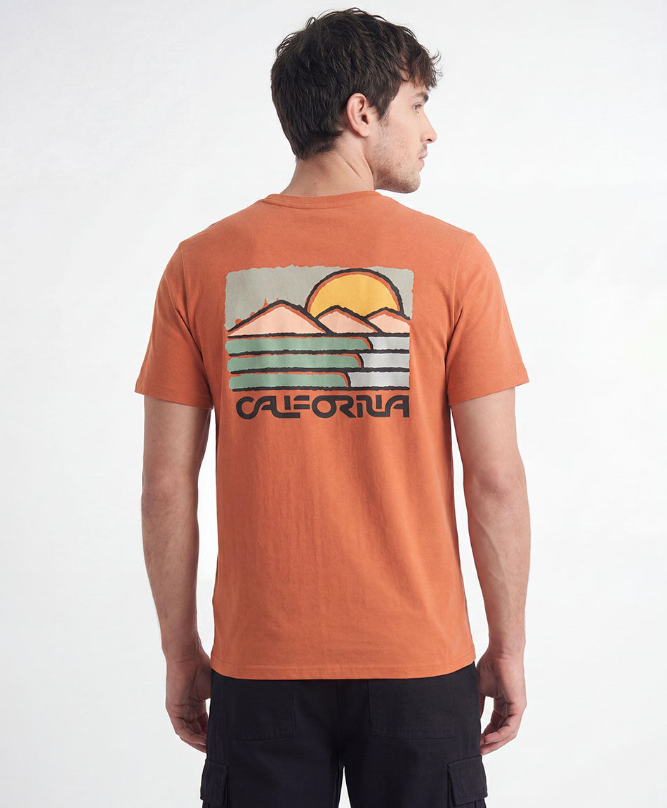 Remera hombre doble estampado california