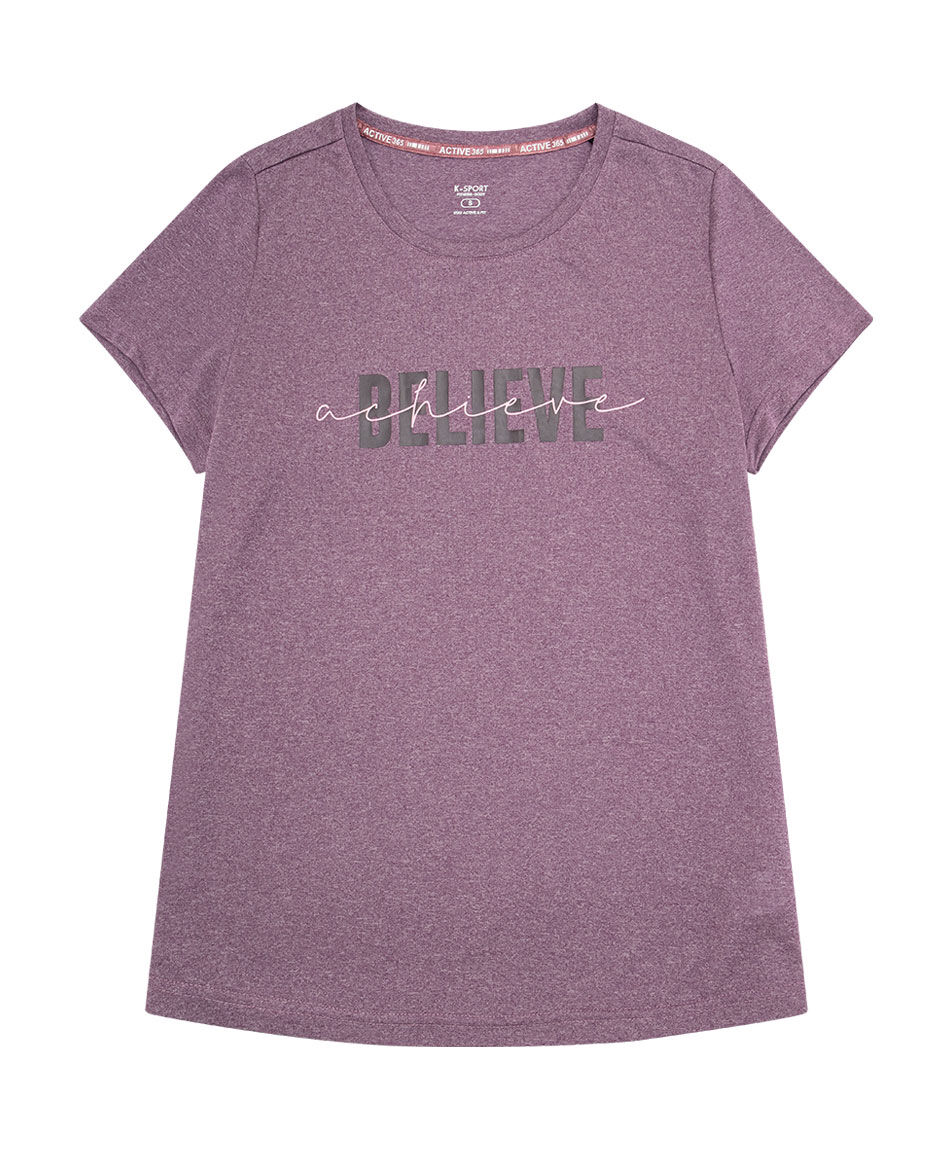 Remera deportiva mujer belive morado