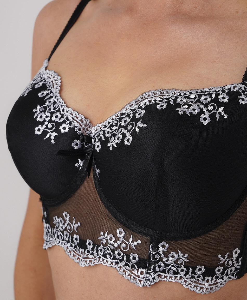Corpi&ntilde;o mujer encaje flor