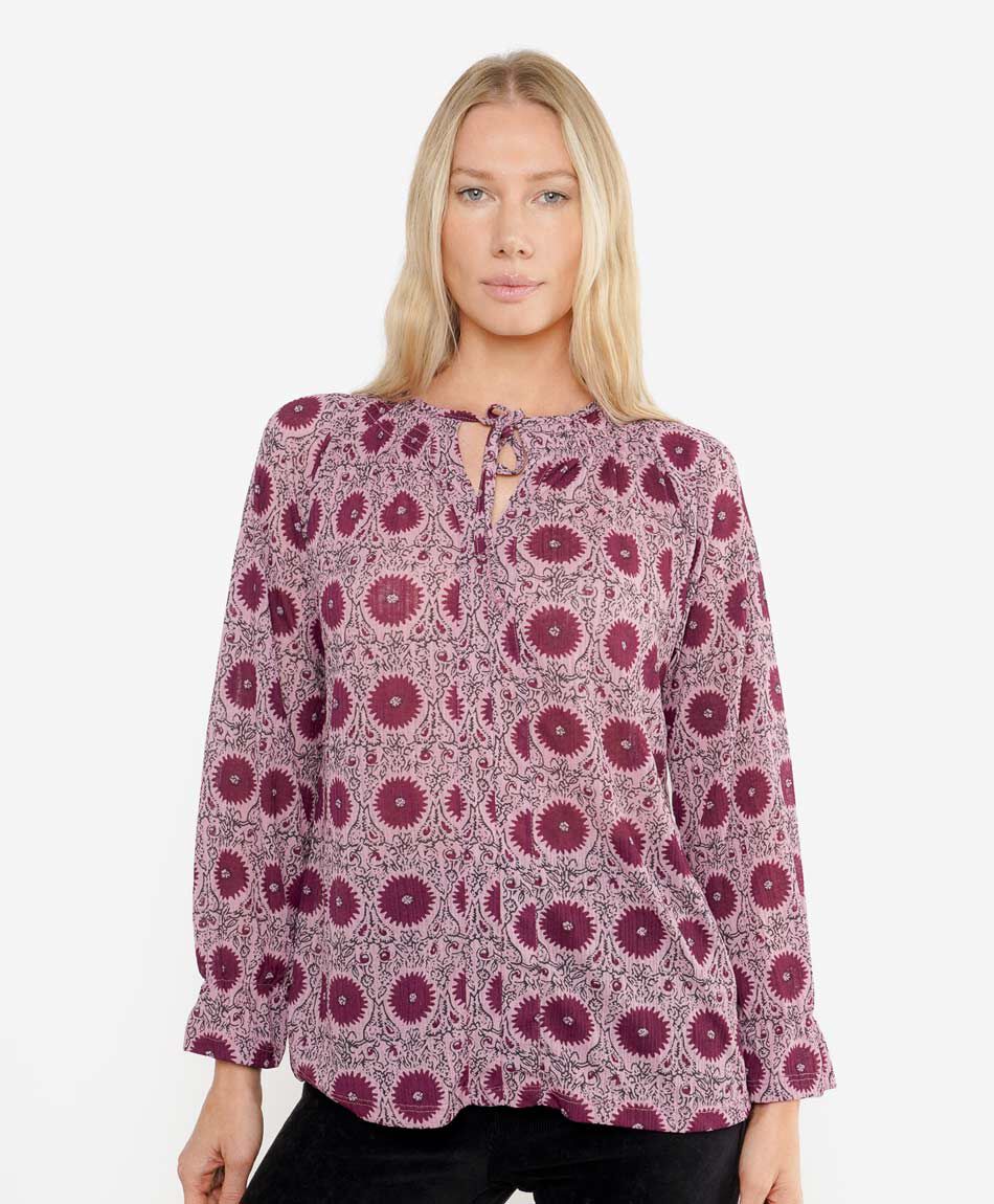Remera mujer flores boho
