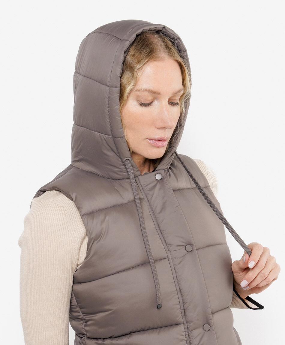 Parka mujer larga sin mangas