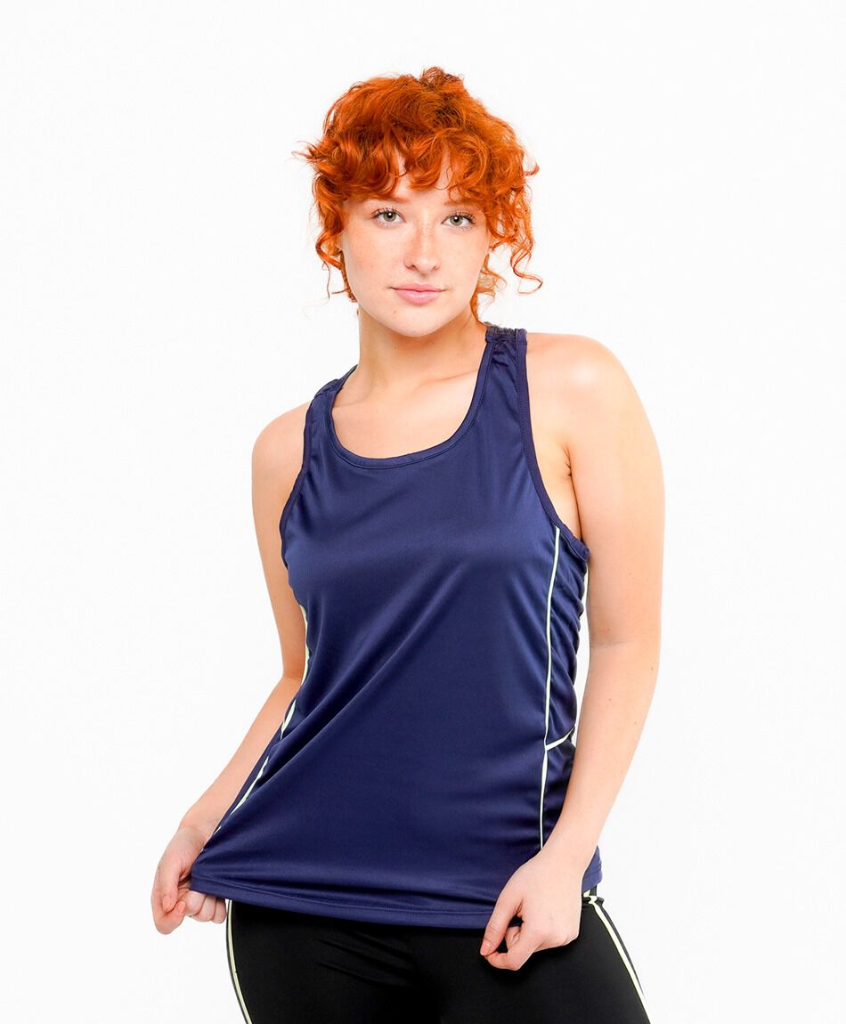 Remera deportiva mujer run blue