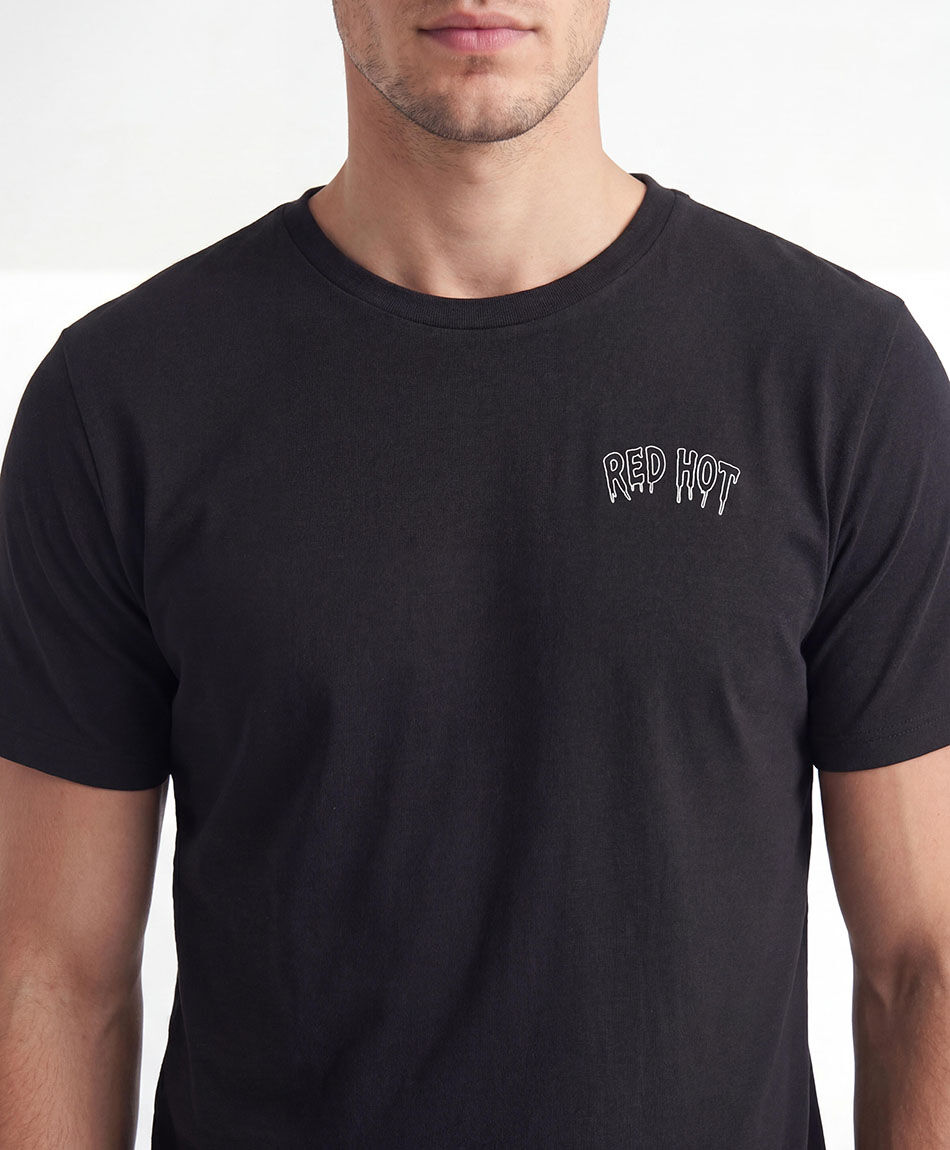 Remera hombre estampado zapato red hot