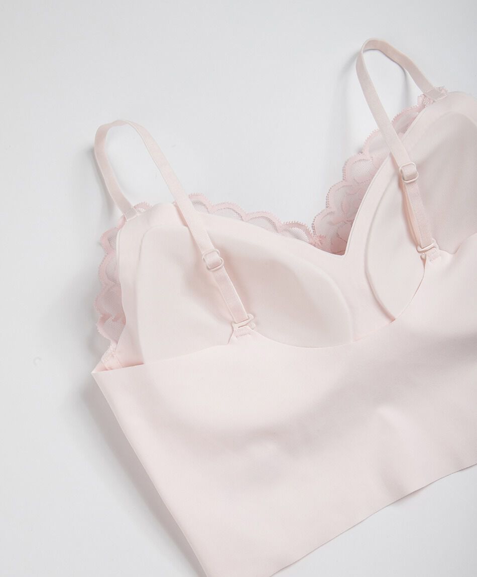 Bralette mujer seamless encaje