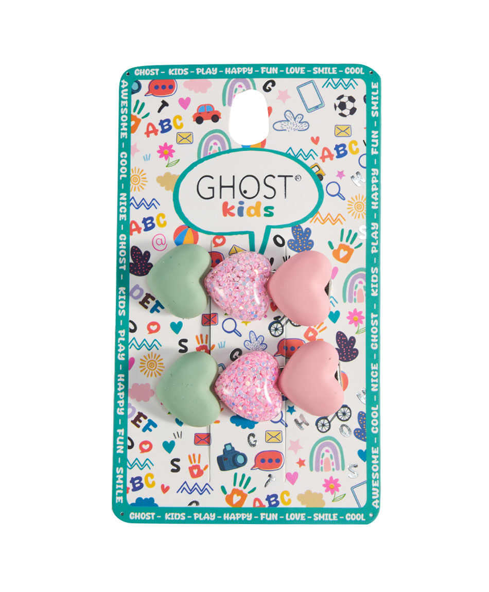 Set 2 pinches infantil corazones