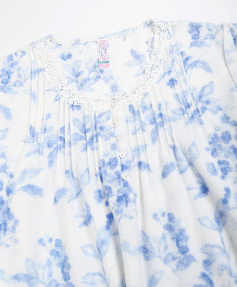 Camis&oacute;n de dormir mujer  polar flores blue