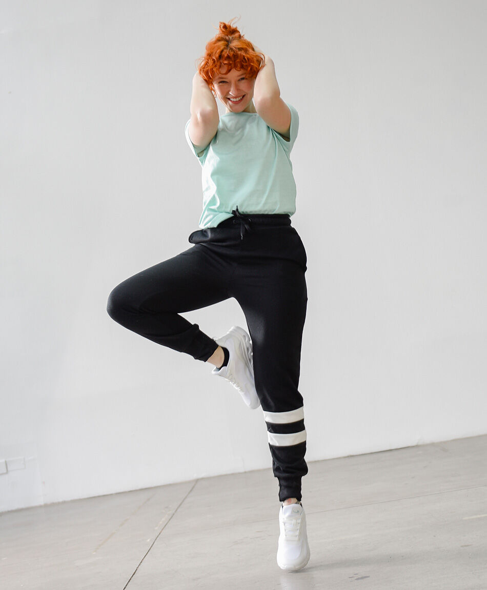 Pantal&oacute;n deportivo mujer franjas skinny fit