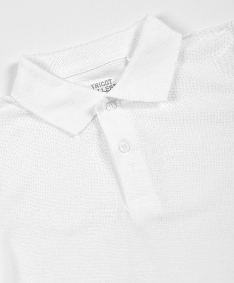 Polera escolar blanca cuello