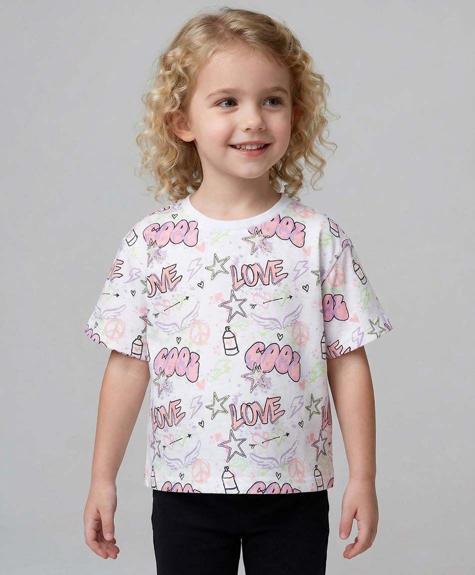 Remera ni&ntilde;a graffiti