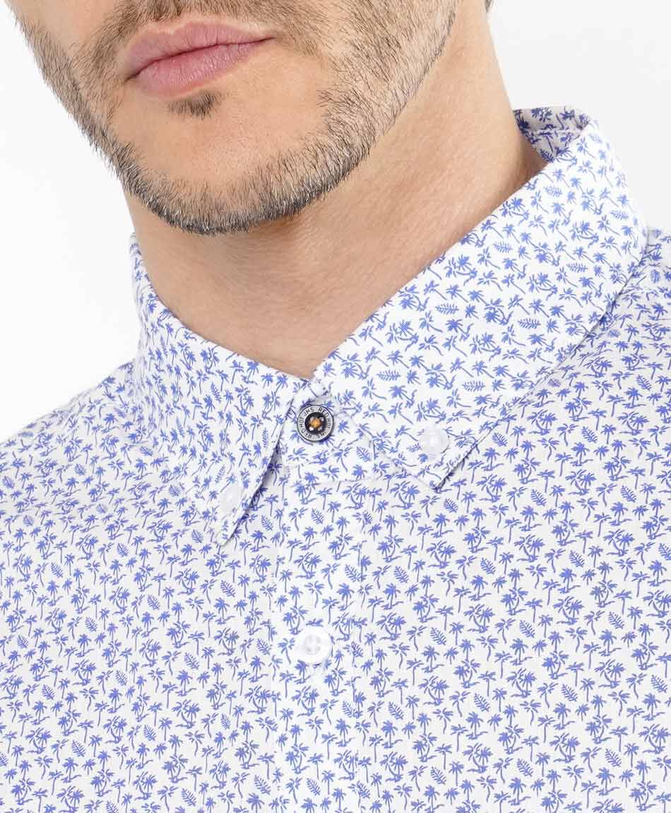 Camisa hombre mini palmeras