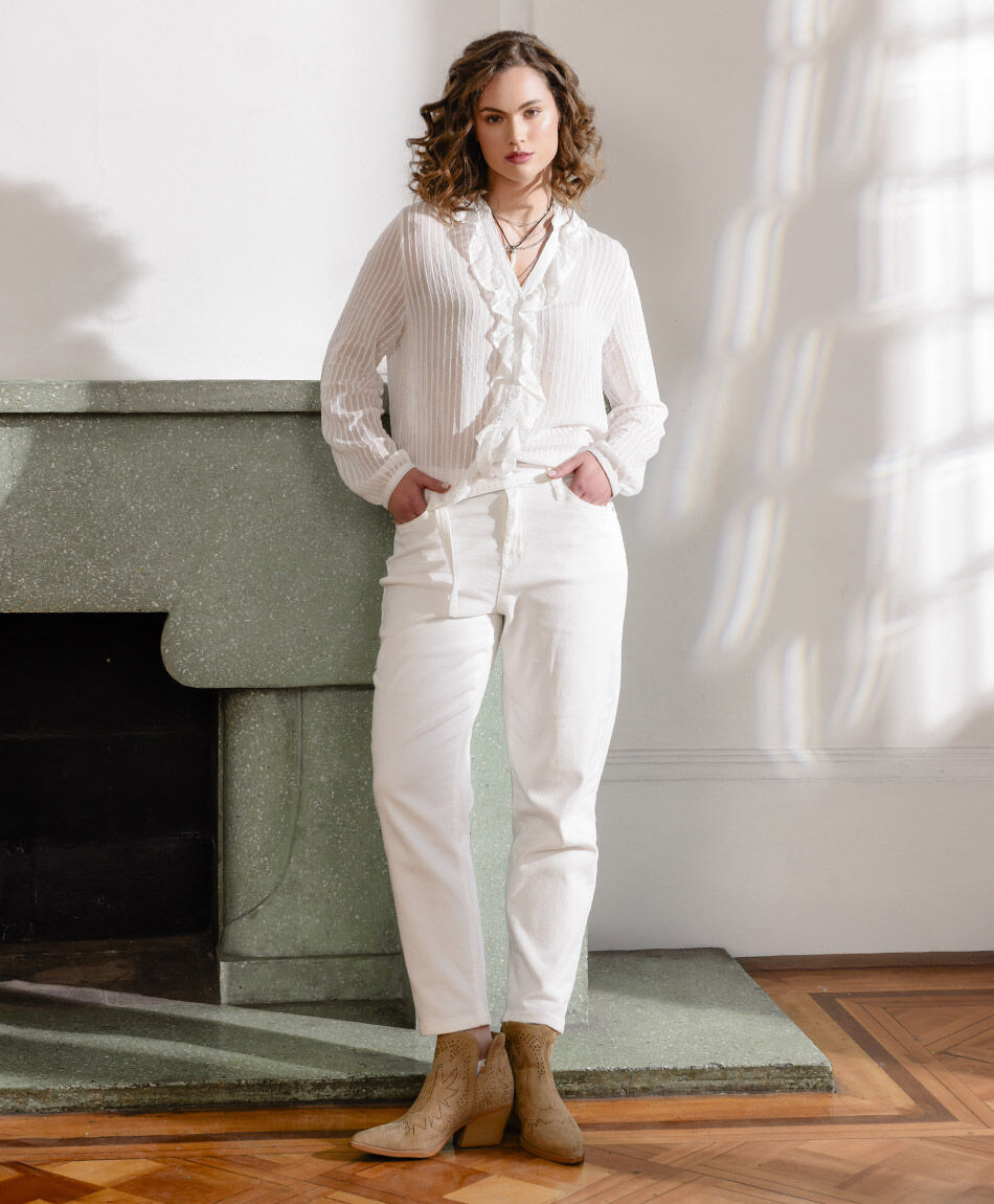 Jeans mujer blanco