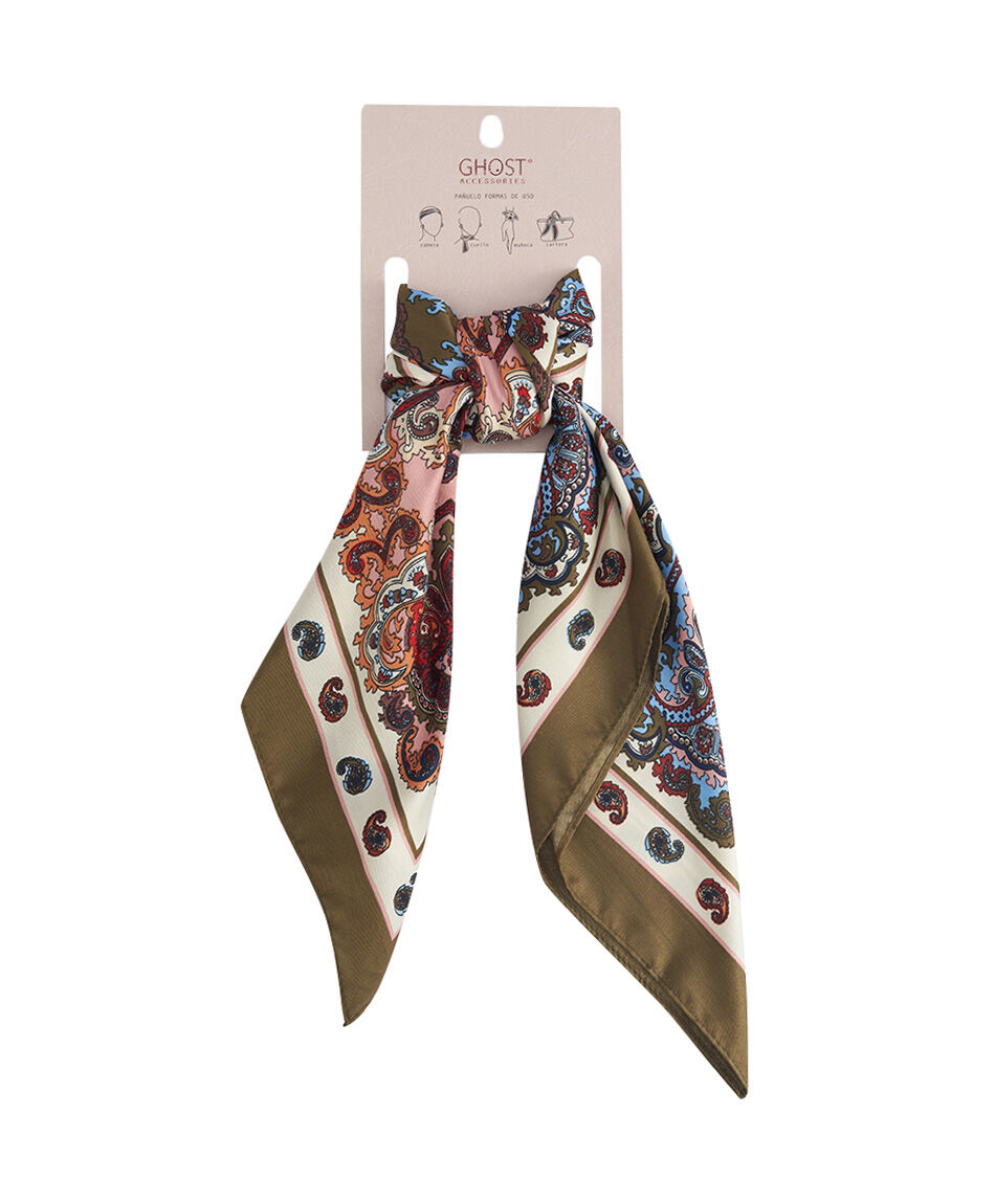 Pa&ntilde;uelo mujer abstract green