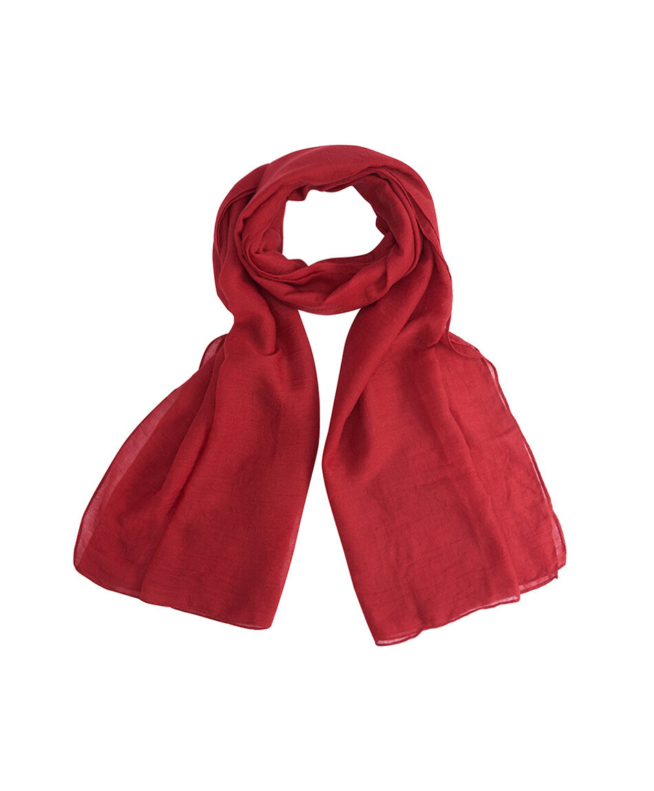 Bufanda mujer lisa roja