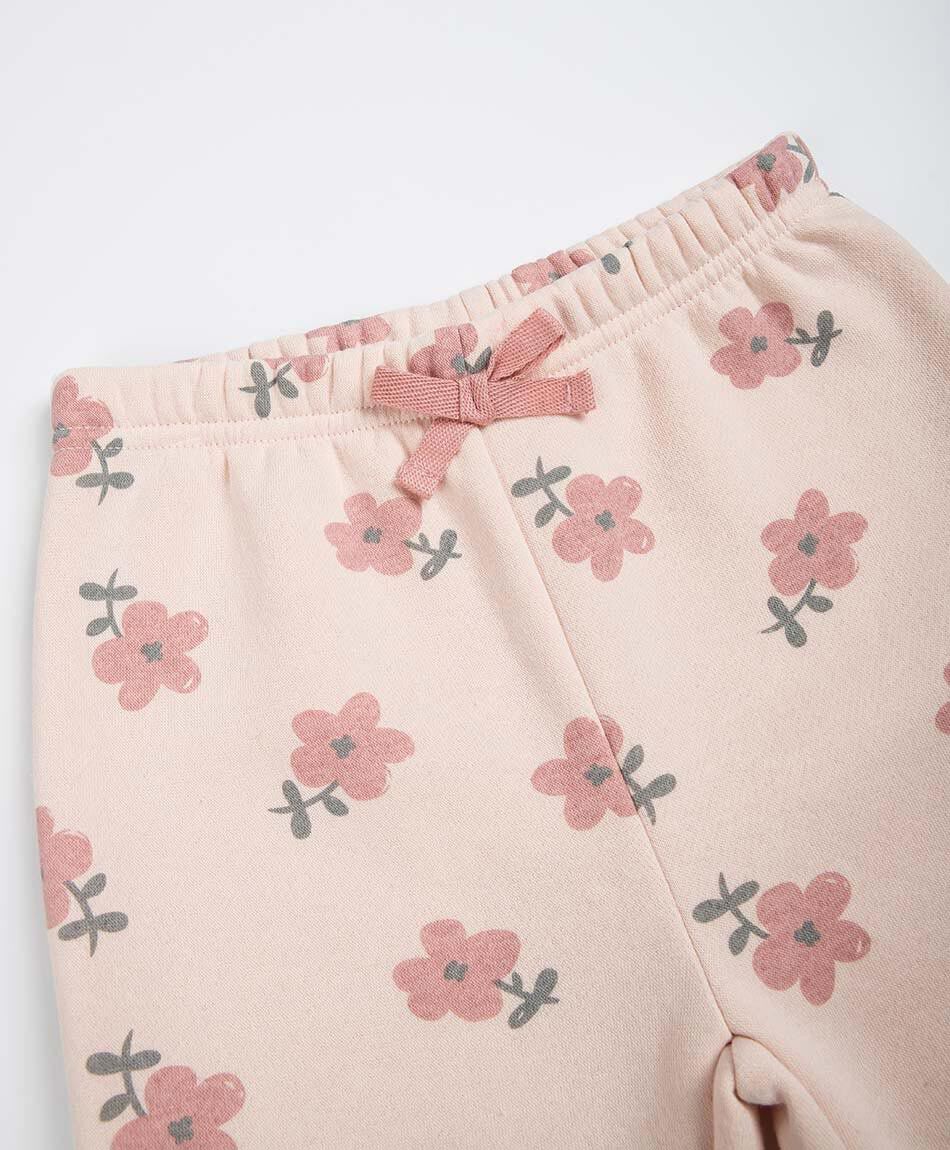Pantal&oacute;n de buzo beb&eacute; floreado