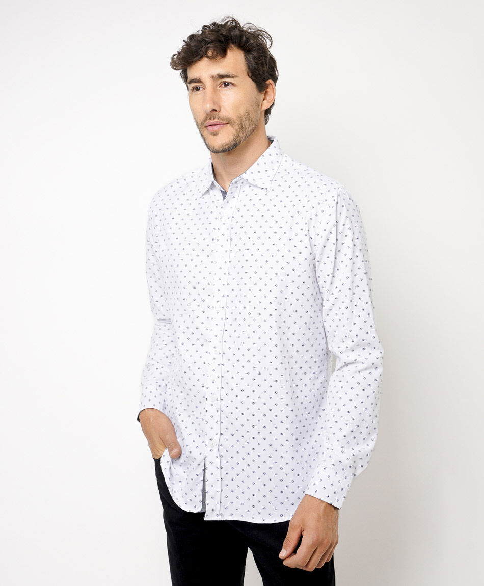 Camisa hombre mini print