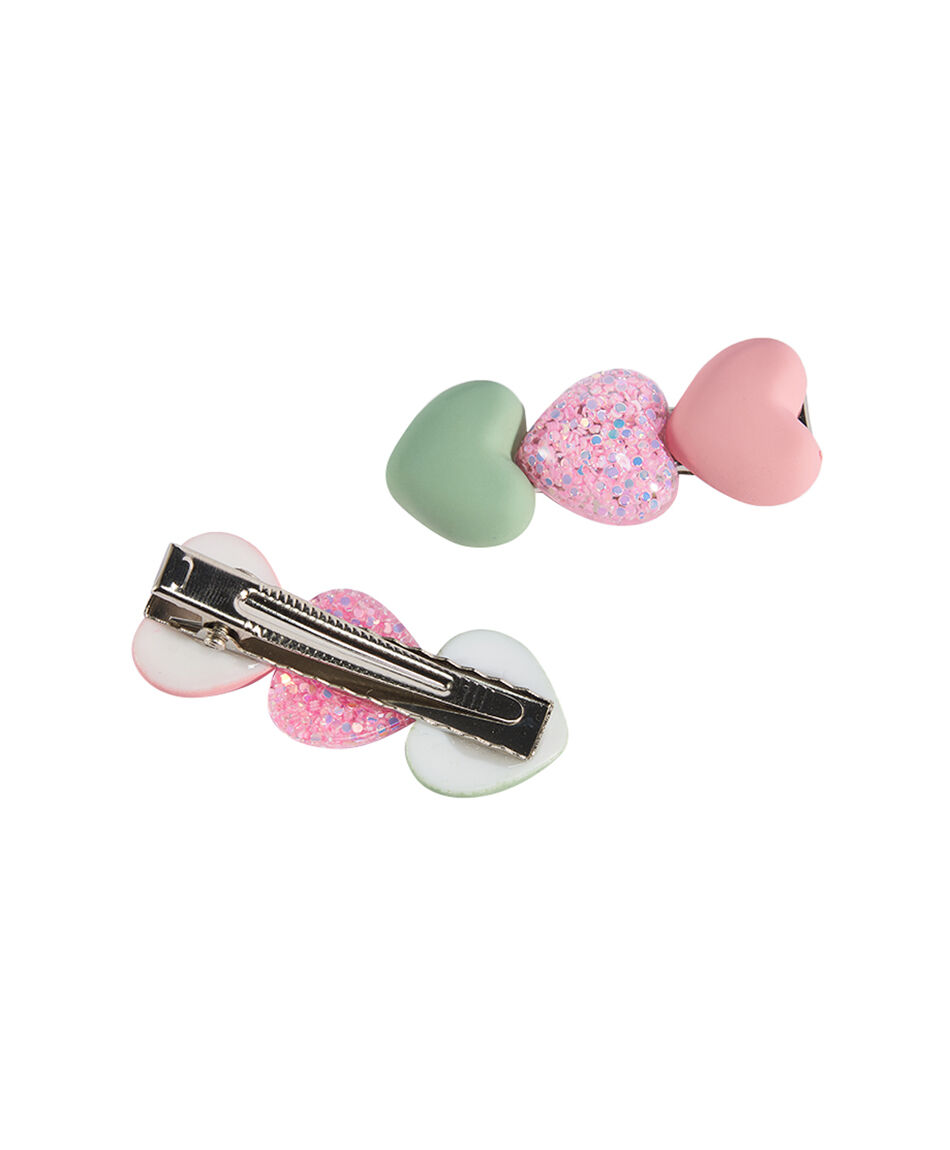 Set 2 pinches infantil corazones