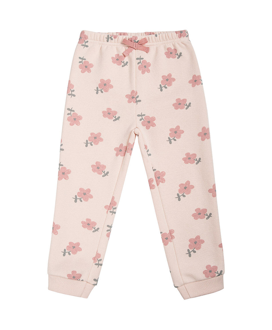 Pantal&oacute;n de buzo beb&eacute; floreado