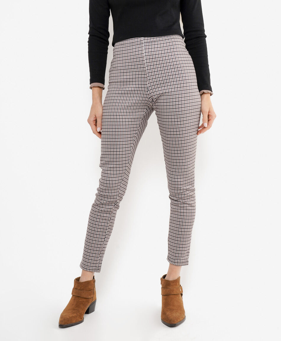 Leggins mujer cuadrill&eacute; forrada