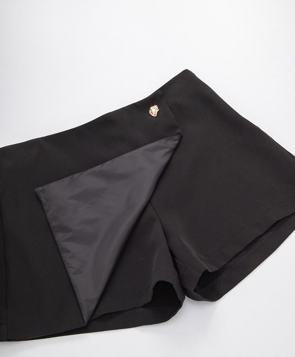 Mini pollera mujer short botones dorados