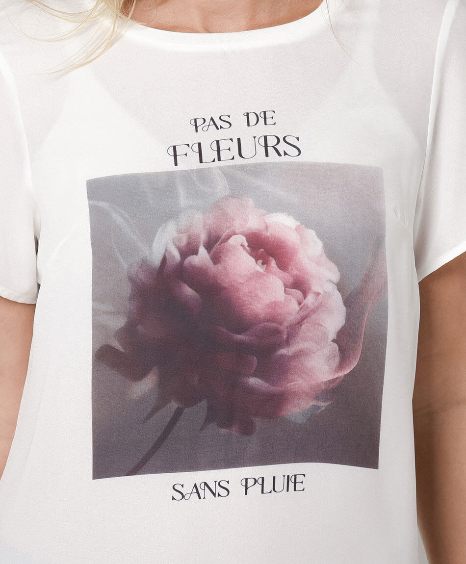 Remera mujer mix flor