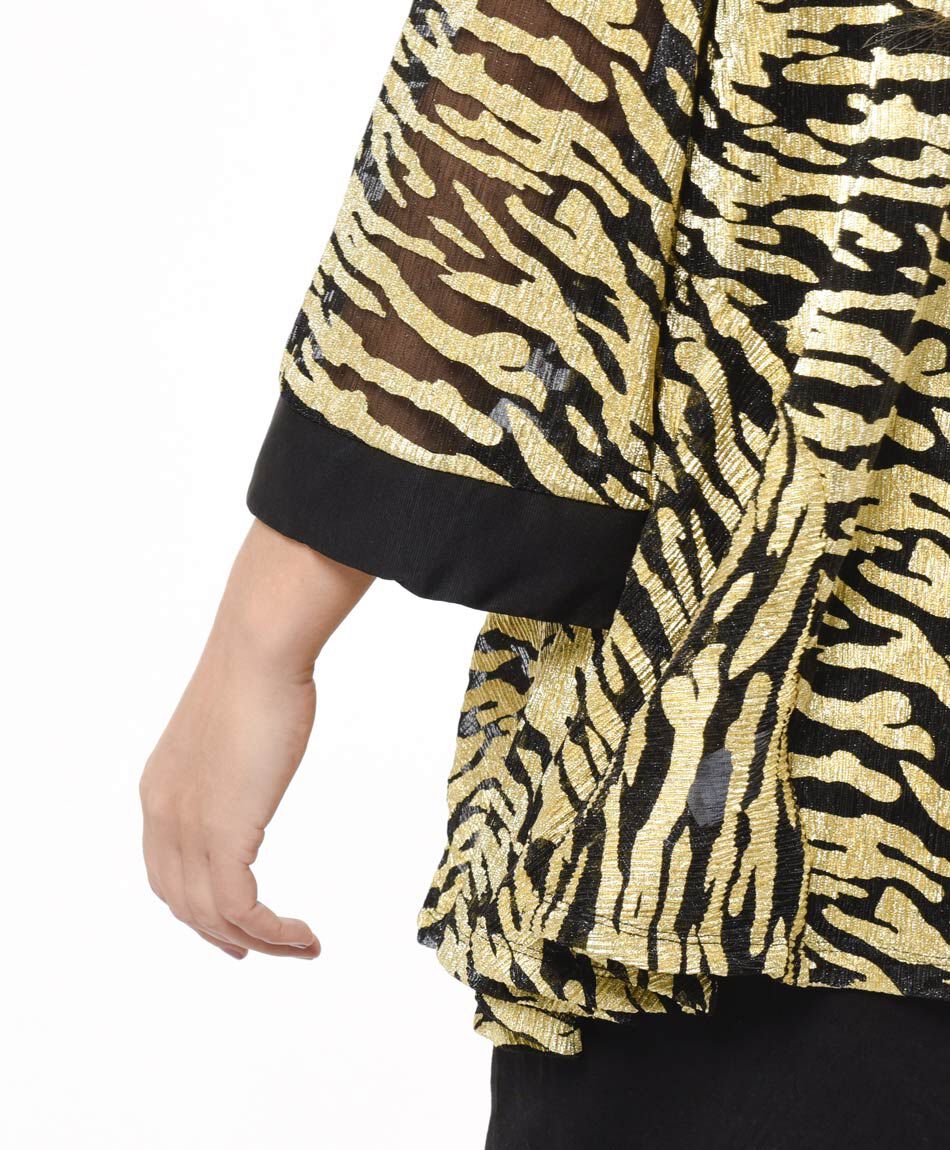 Tapado mujer animal print foil