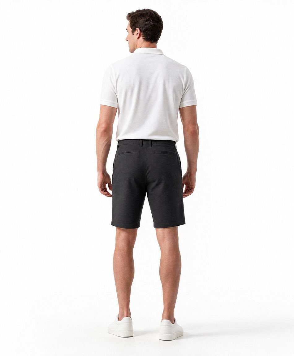 Short hombre bolsillos negro