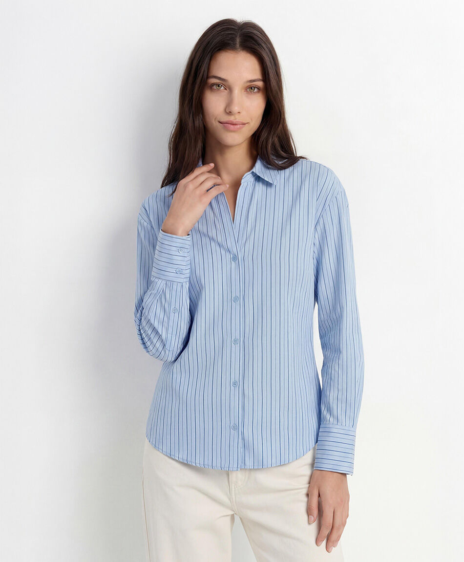 Camisa mujer rayas bicolor