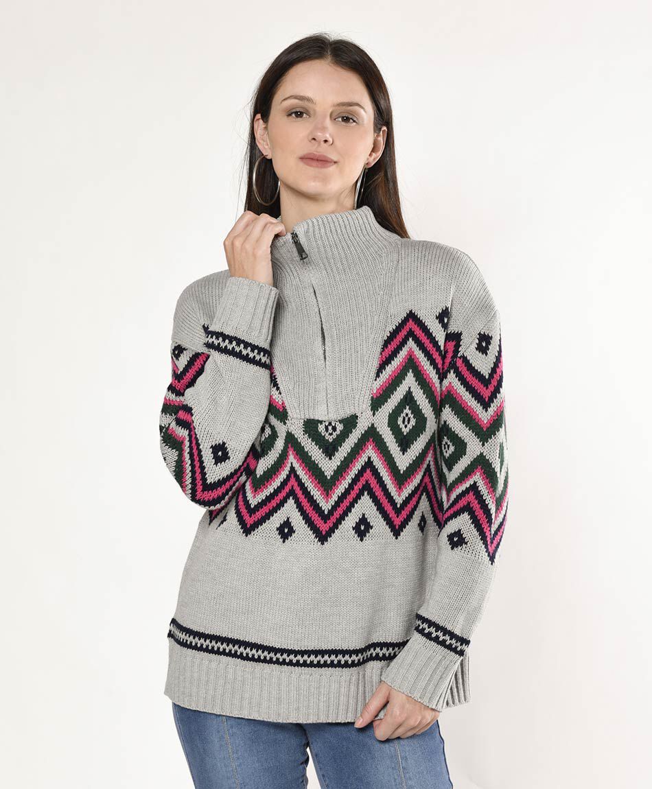 Sweater mujer rombos