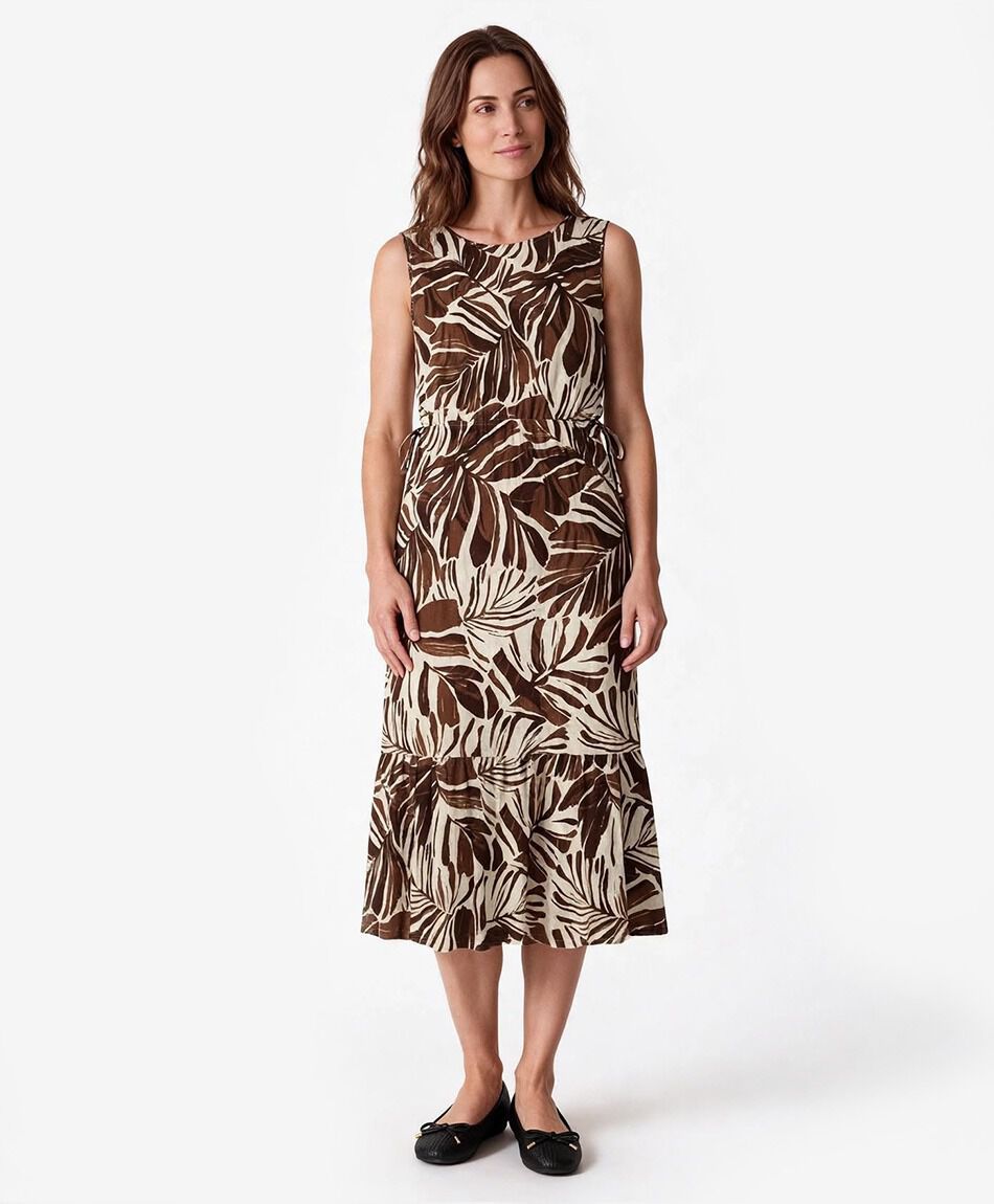Vestido mujer hojas