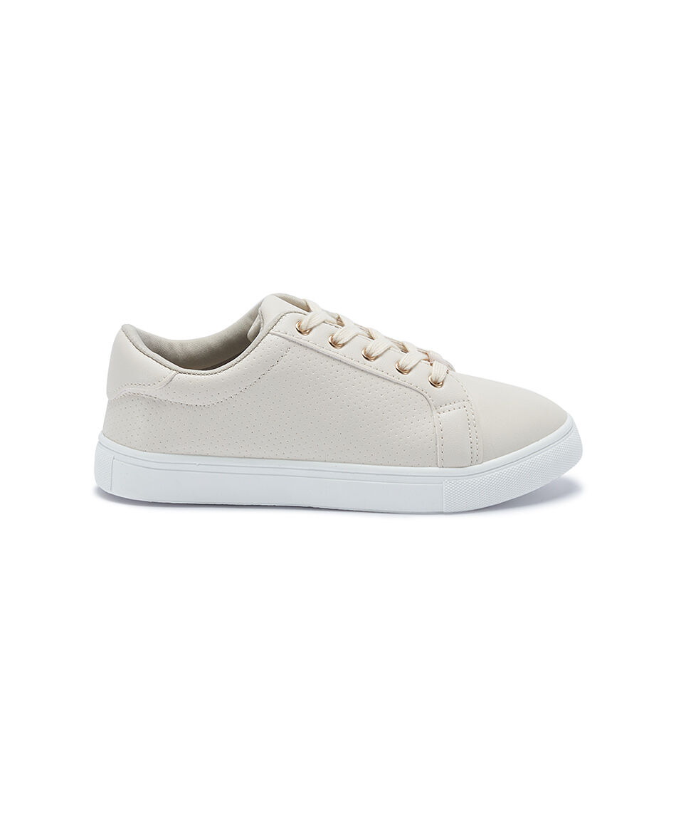Zapatilla mujer basica beige