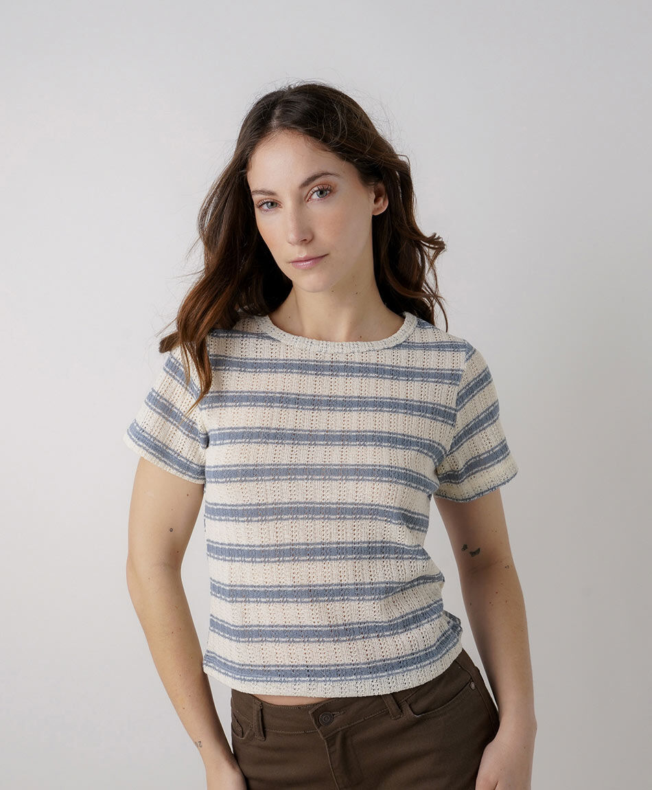 Tejido mujer Remera lineas