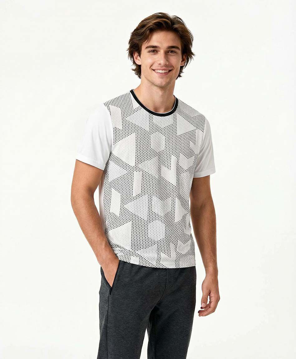 Remera deportiva hombre running figuras