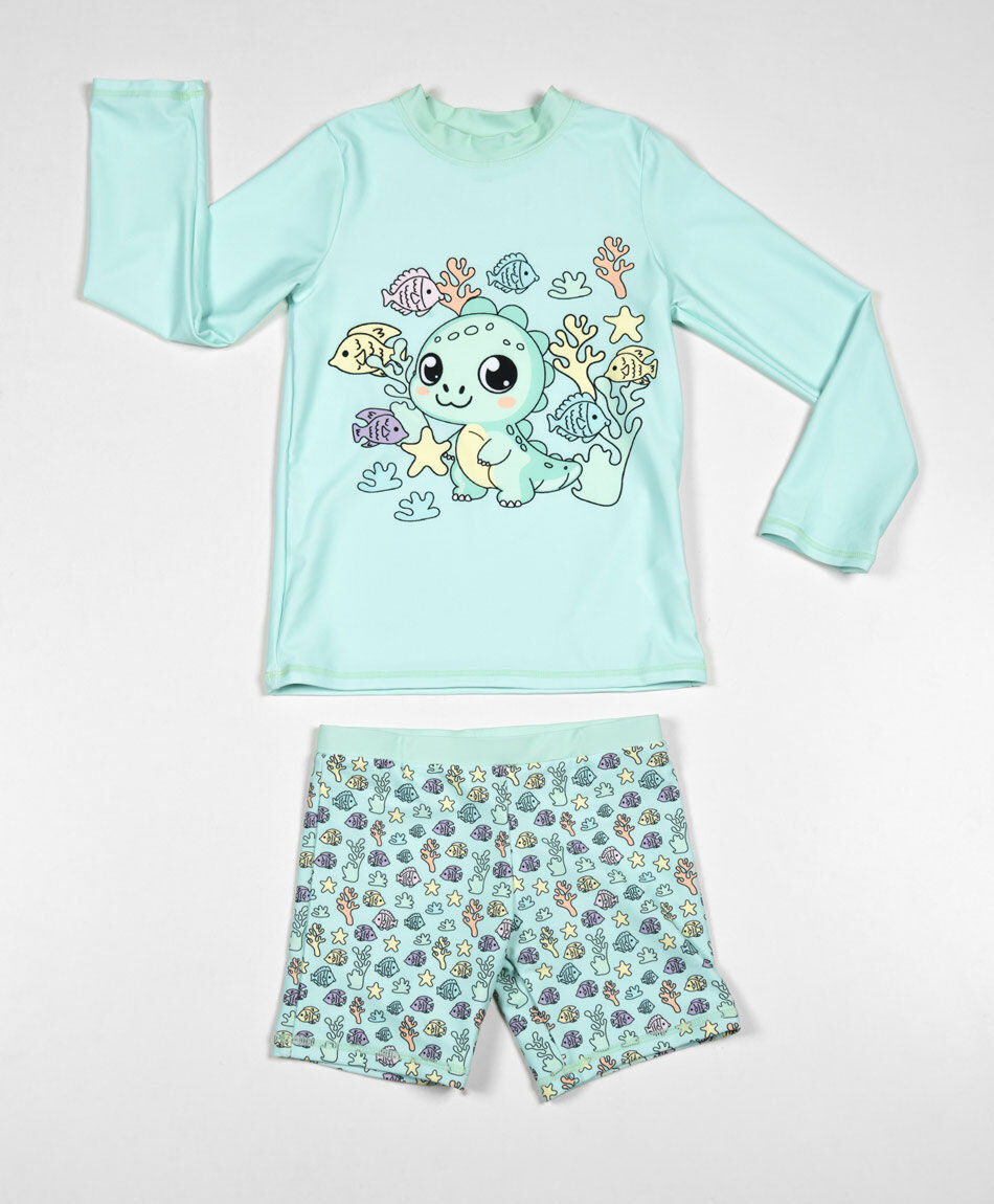 Traje de ba&ntilde;o infantil dinosaurio