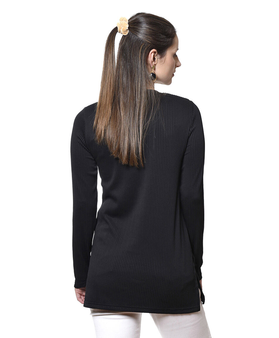Polera tela corrugada