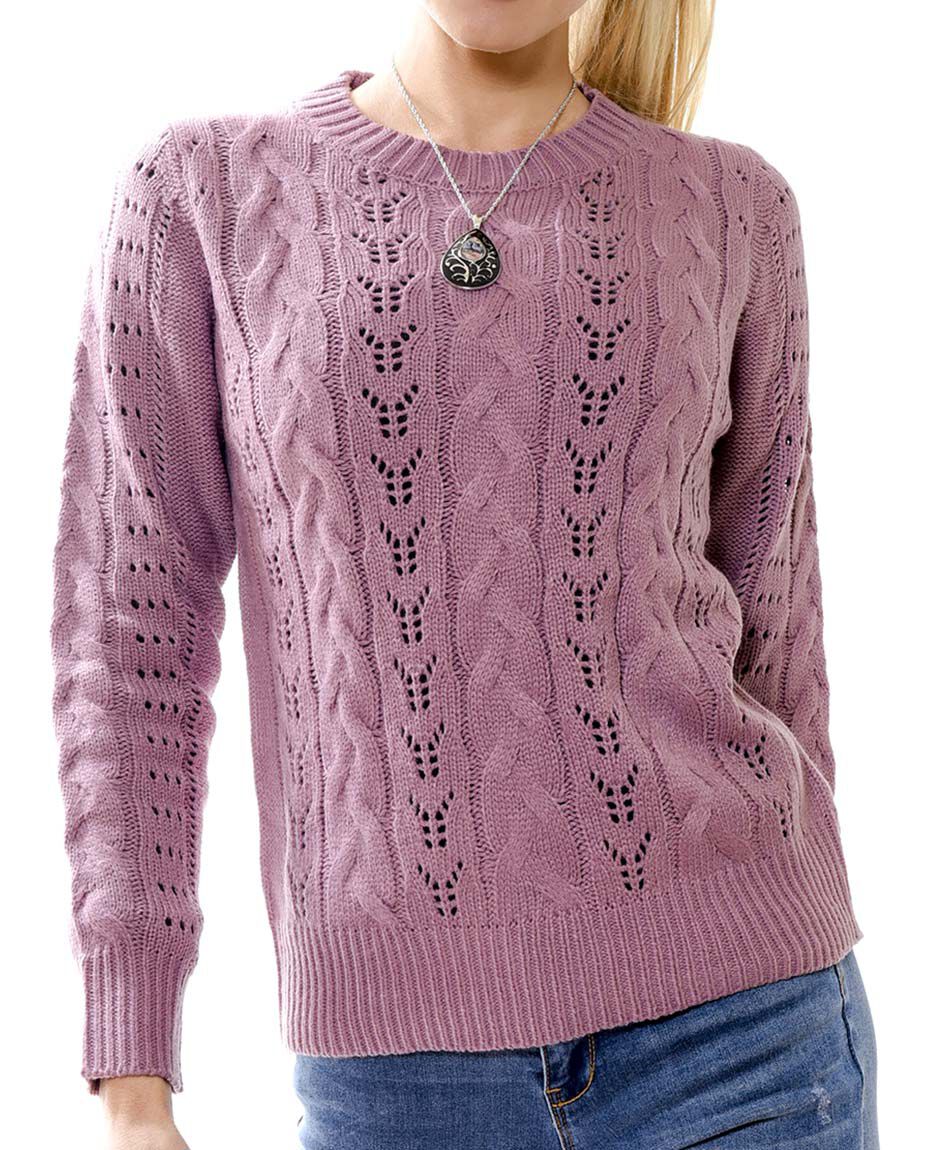 Sweater trenzas y calado