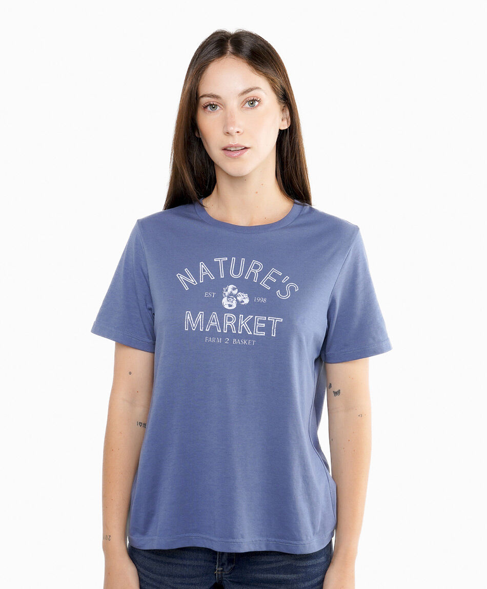 Remera mujer estampada natures