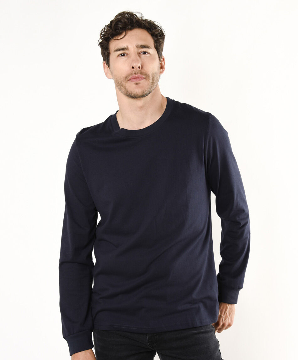 Remera hombre lisa manga larga