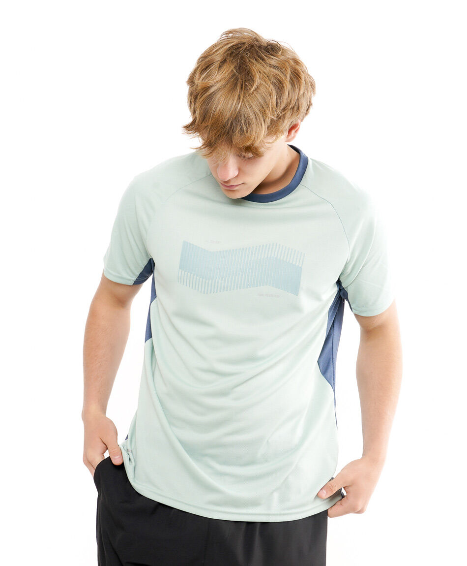 Remera deportiva hombre bicolor