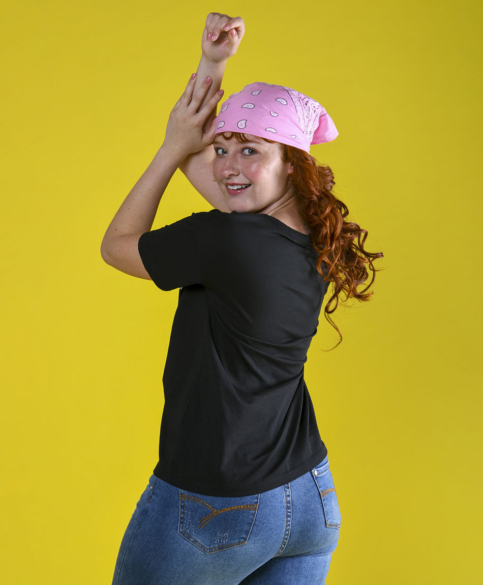 Polera flores crochet