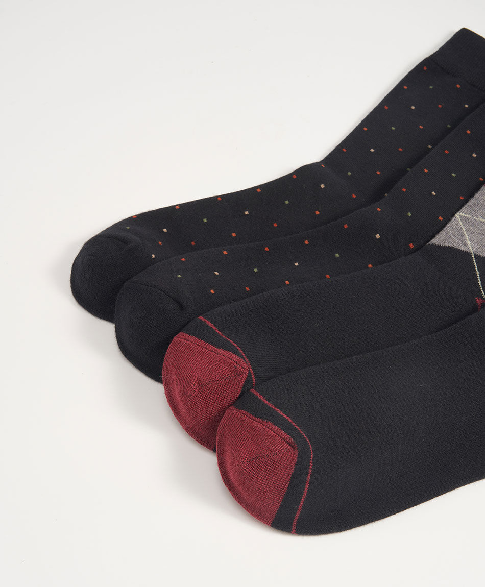 Pack 2 medias hombre rombos tricolor