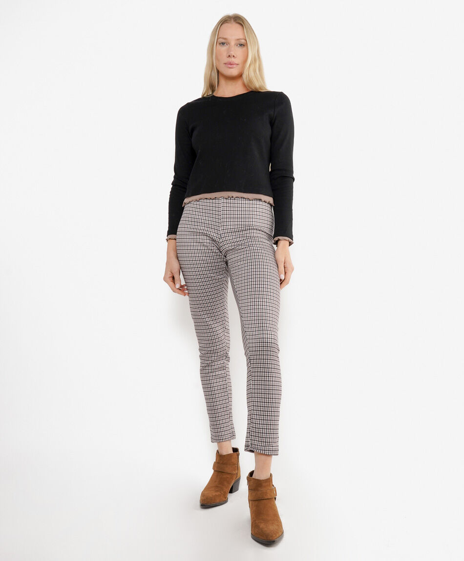 Leggins mujer cuadrill&eacute; forrada