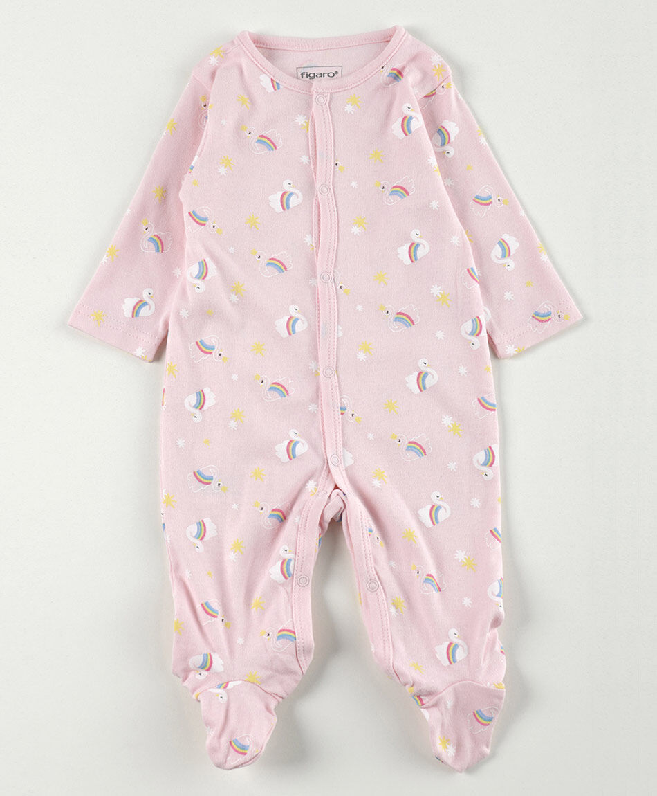 Pijama beb&eacute; cisnes arcoiris
