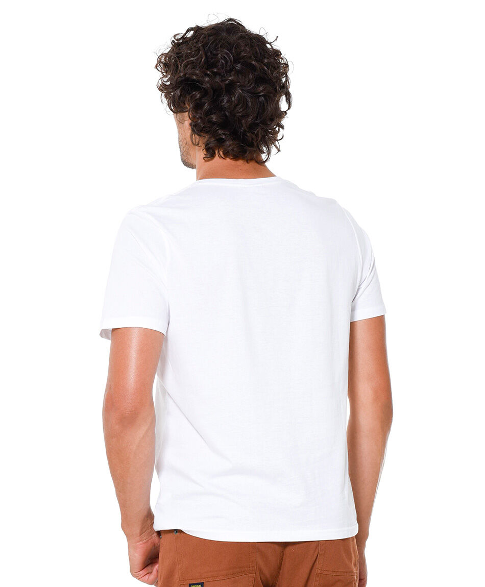Polera estampada cuello v