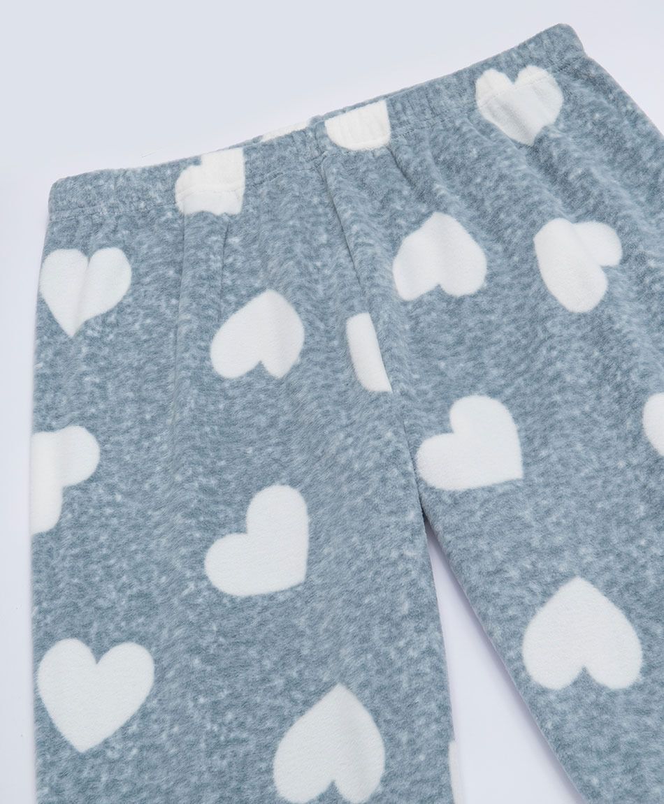 Pijama mujer micropolar corazones