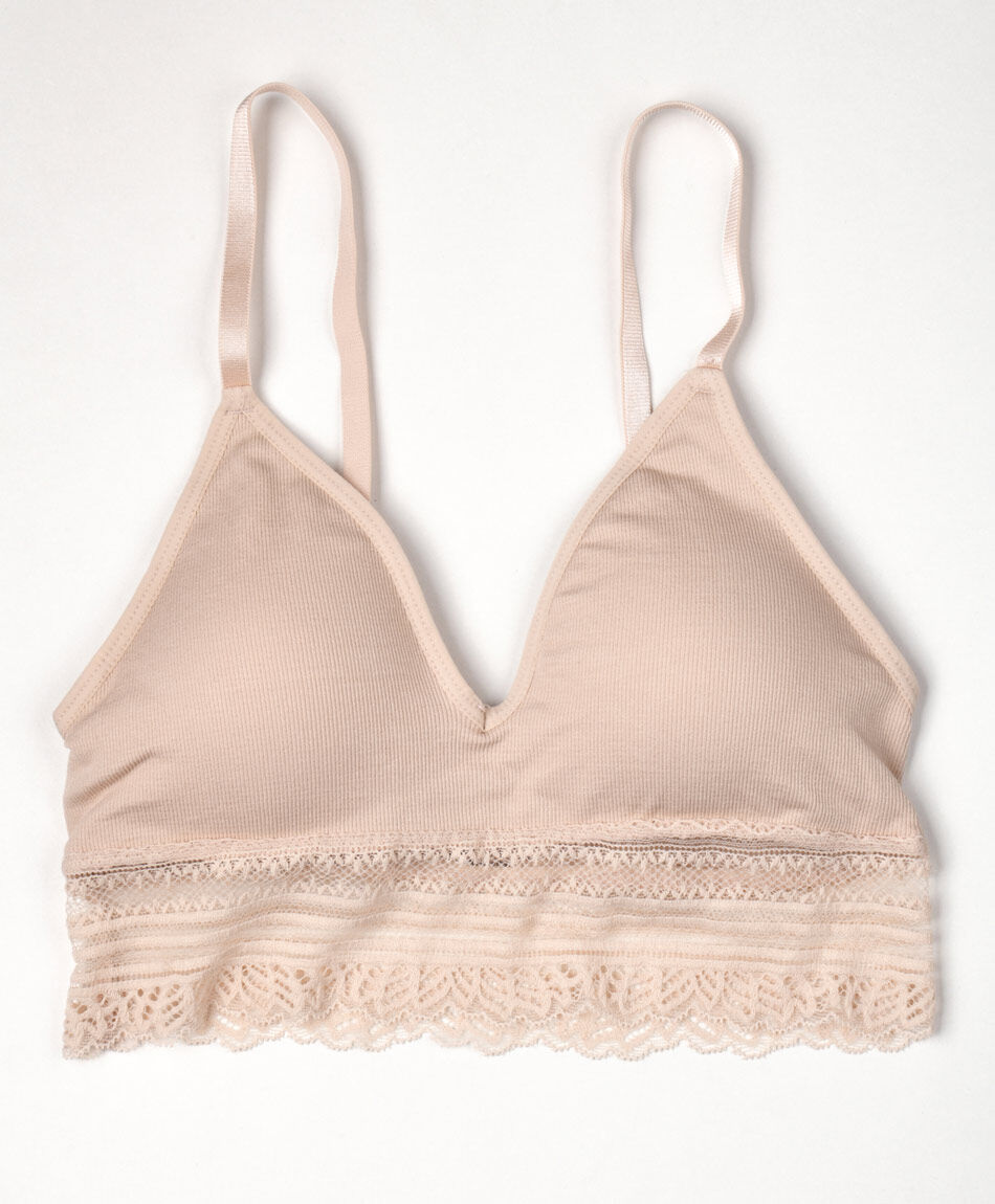 Bralette mujer seamless encaje