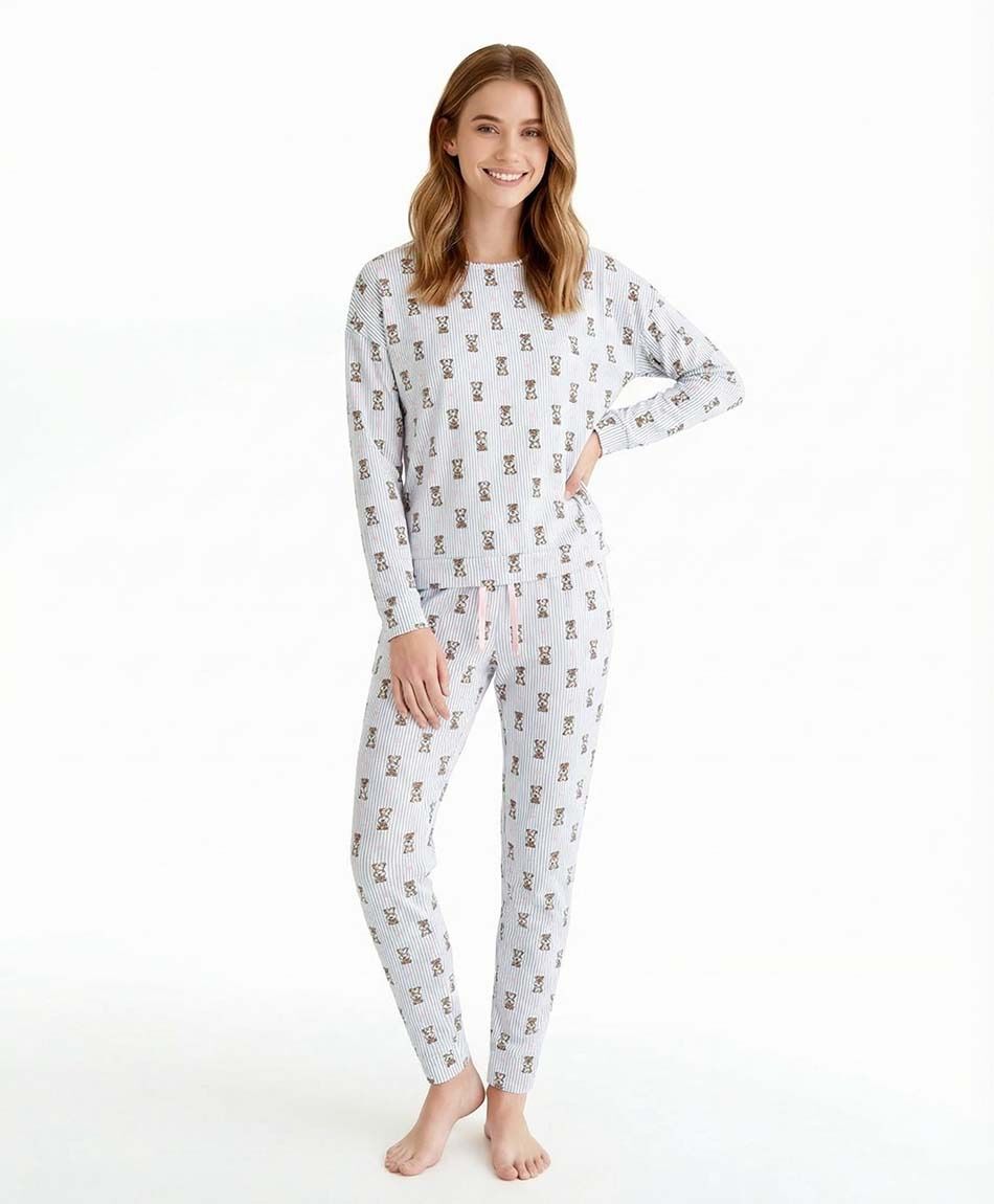Pijama mujer rayas dog fantas&iacute;a