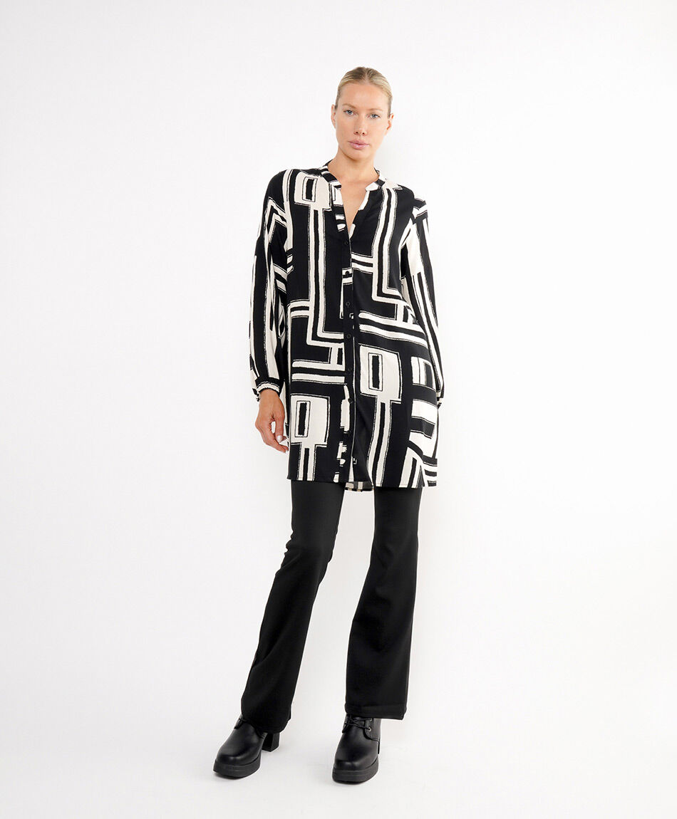 Camisa mujer estampado abstracto