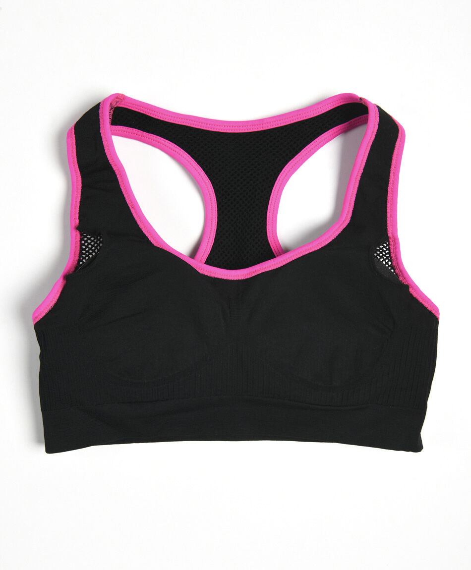 Top deportivo mujer malla escote redondo