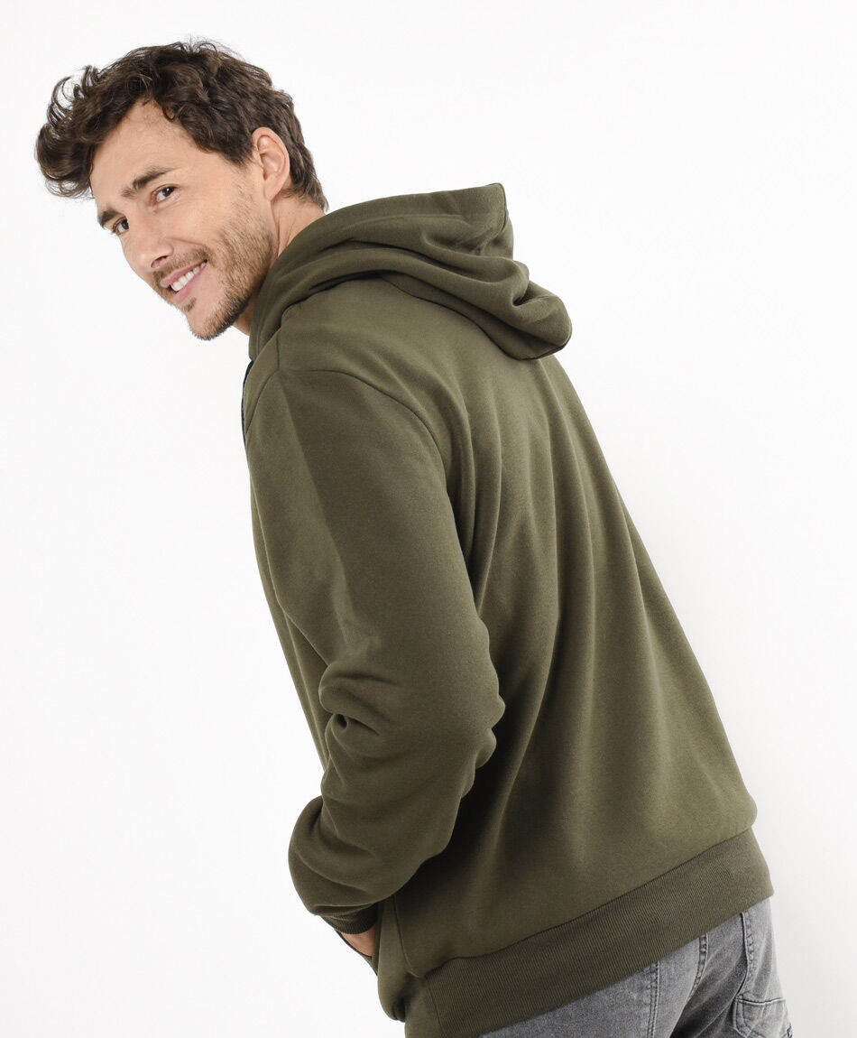 Buzo hombre liso capucha